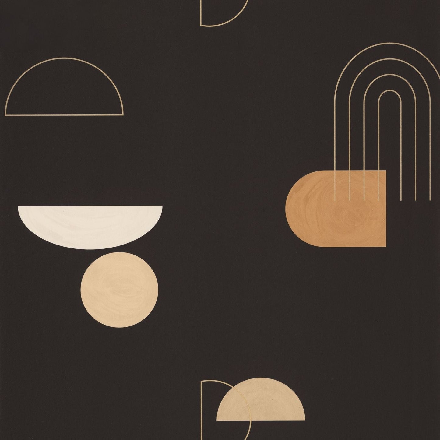 Turn Around Wallpaper - Noir Beige - Caselio - 102919120