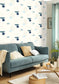 Turn Around Wallpaper - Bleu Canard - Caselio - 102916029
