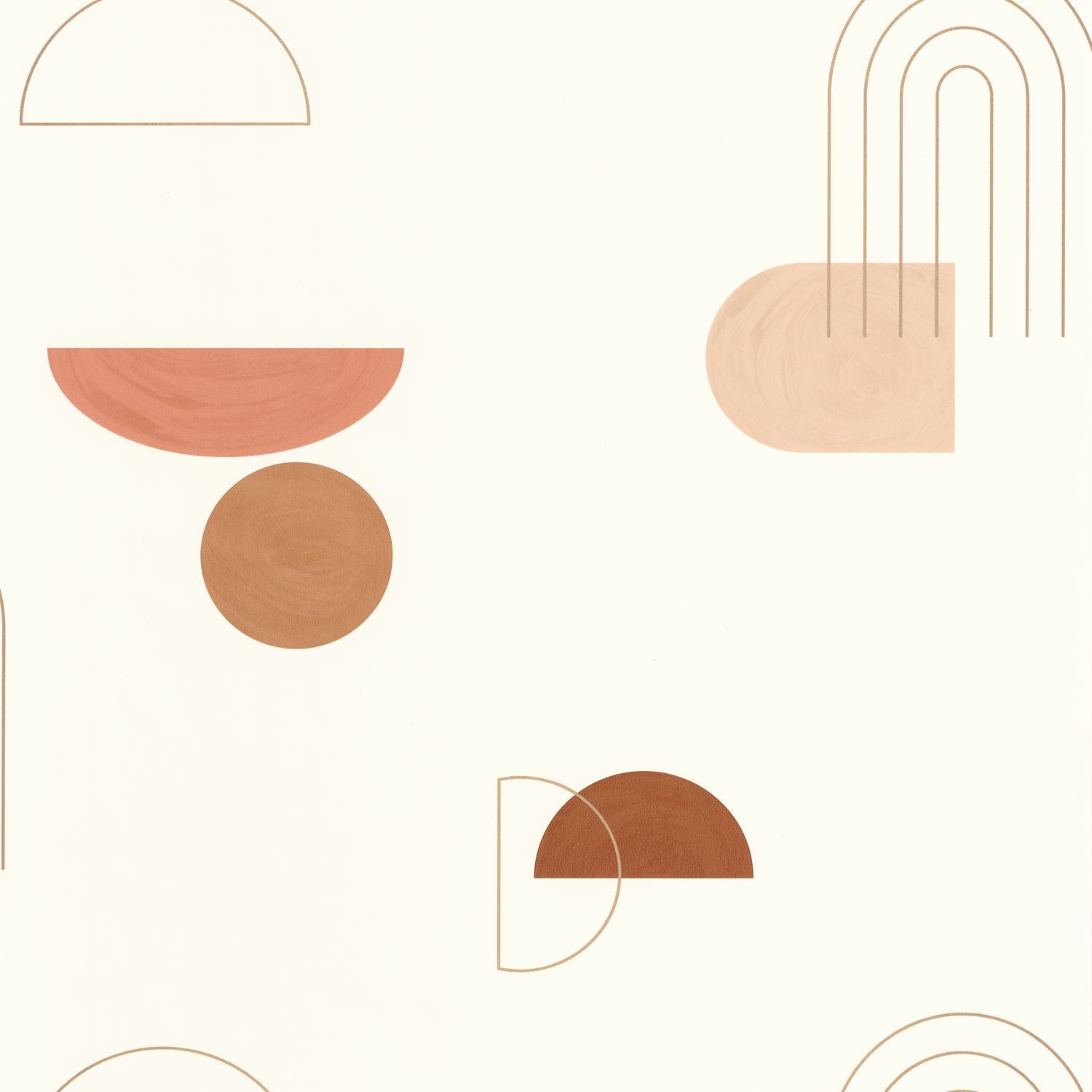 Turn Around Wallpaper - Terracotta - Caselio - 102914021