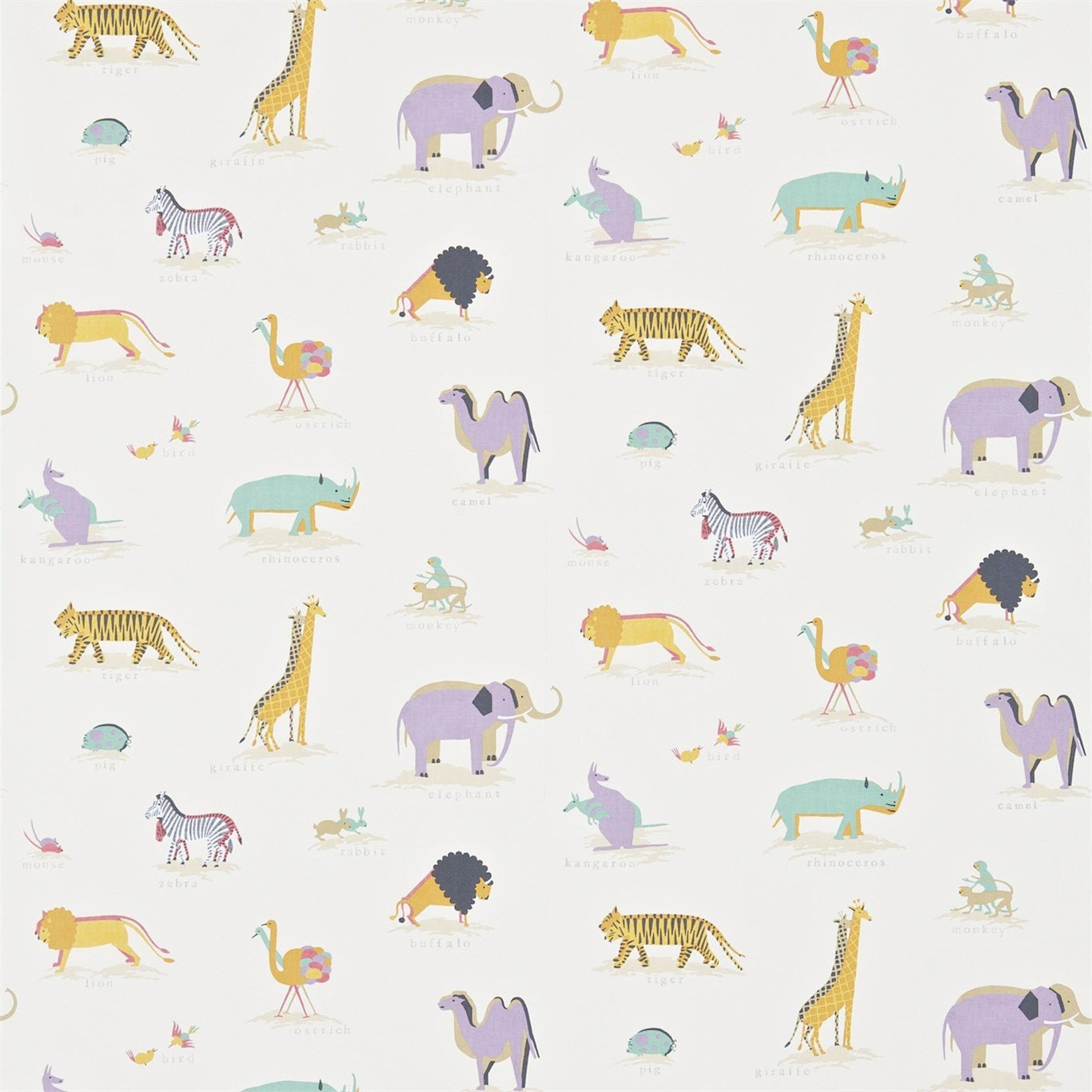 Two by Two Wallpaper - Vintage/Multi - Sanderson - DLIT214043