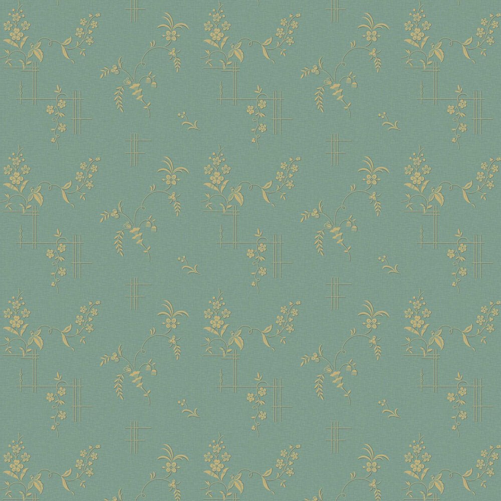 Ulricehamn Wallpaper - Turquoise - Boråstapeter - 4547 - Premier Wallcovering