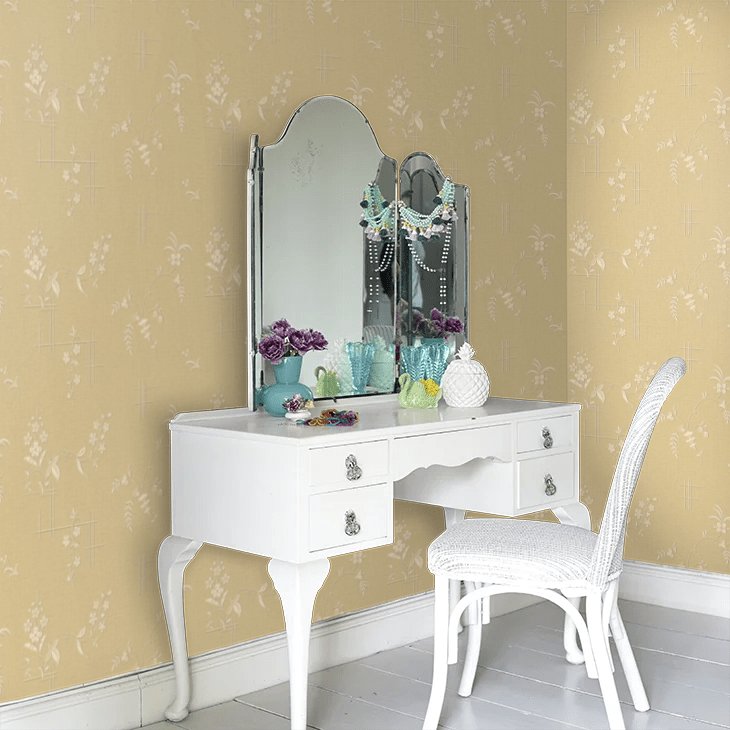 Ulricehamn Wallpaper - Buttermilk Yellow - Boråstapeter - 4548 - Premier Wallcovering