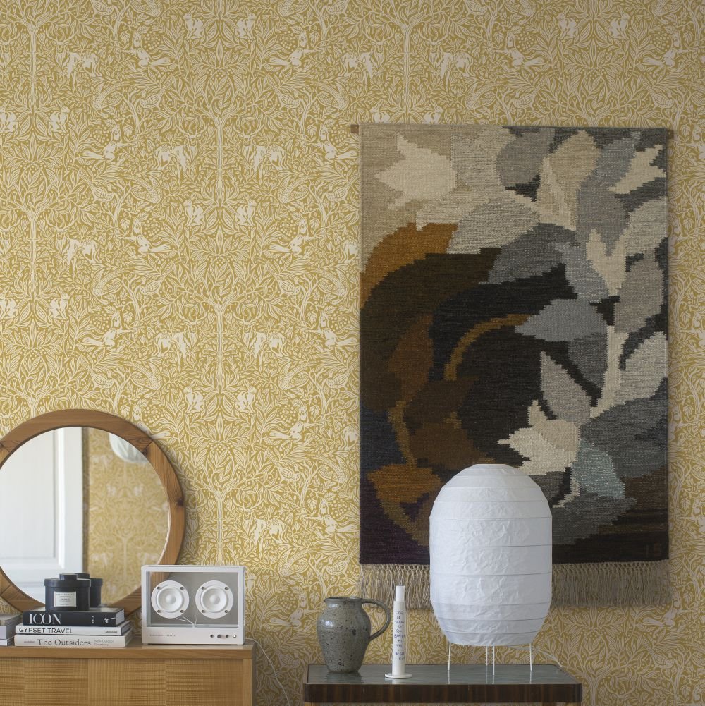 Under the Elder Tree Wallpaper - Ochre - Boråstapeter - 2048 - Premier Wallcovering