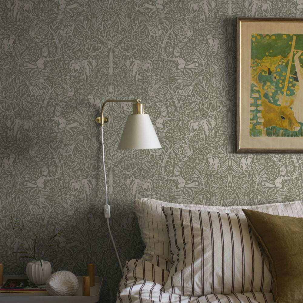 Under the Elder Tree Wallpaper - Green - Boråstapeter - 2046 - Premier Wallcovering