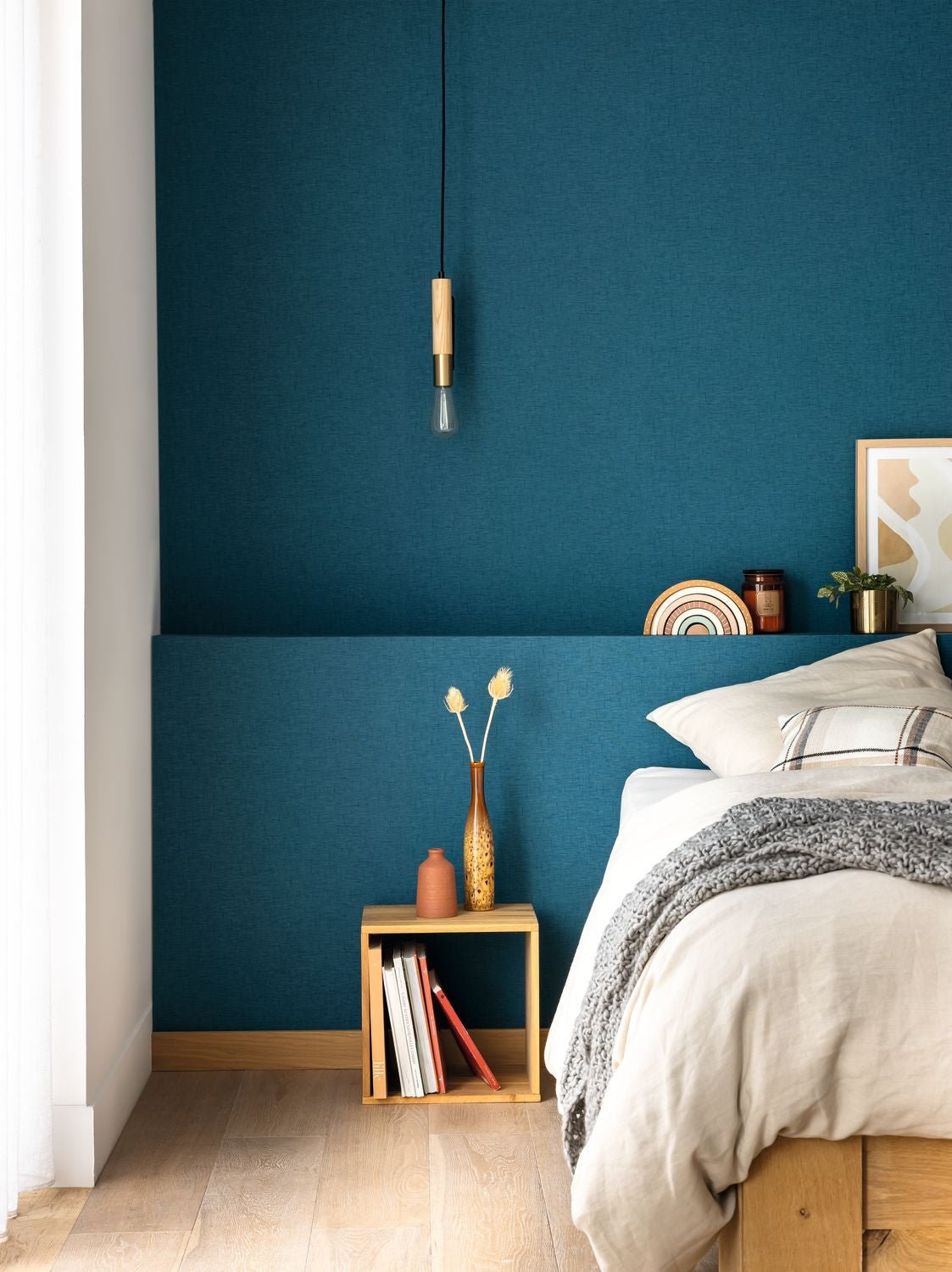 Uni Gaze Wallpaper - Bleu Madura - Caselio - 103766623