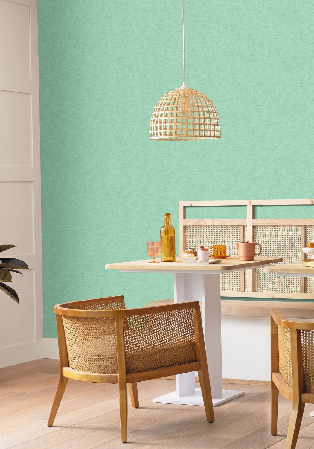 Uni Gaze Wallpaper - Menthe - Caselio - 103767449