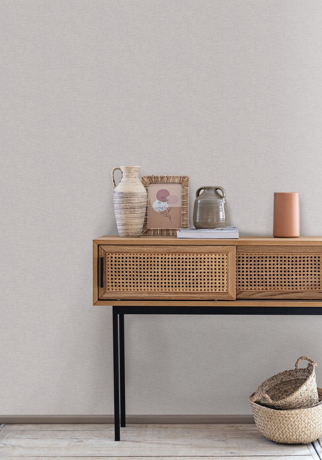 Uni Gaze Wallpaper - Gris Clair - Caselio - 103769151