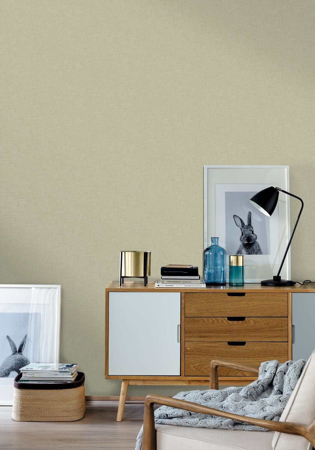 Uni Gaze Wallpaper - Sauge - Caselio - 103767113