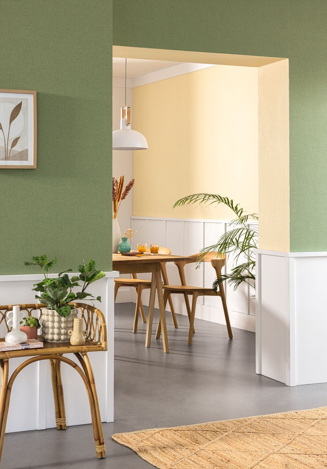 Uni Gaze Wallpaper - Olive - Caselio - 103767228