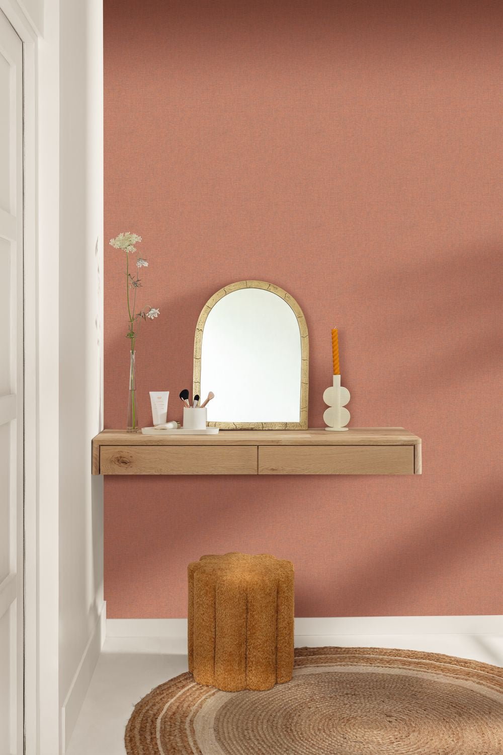 Uni Mat Wallpaper - Rose Bleutee - Caselio - 103224160