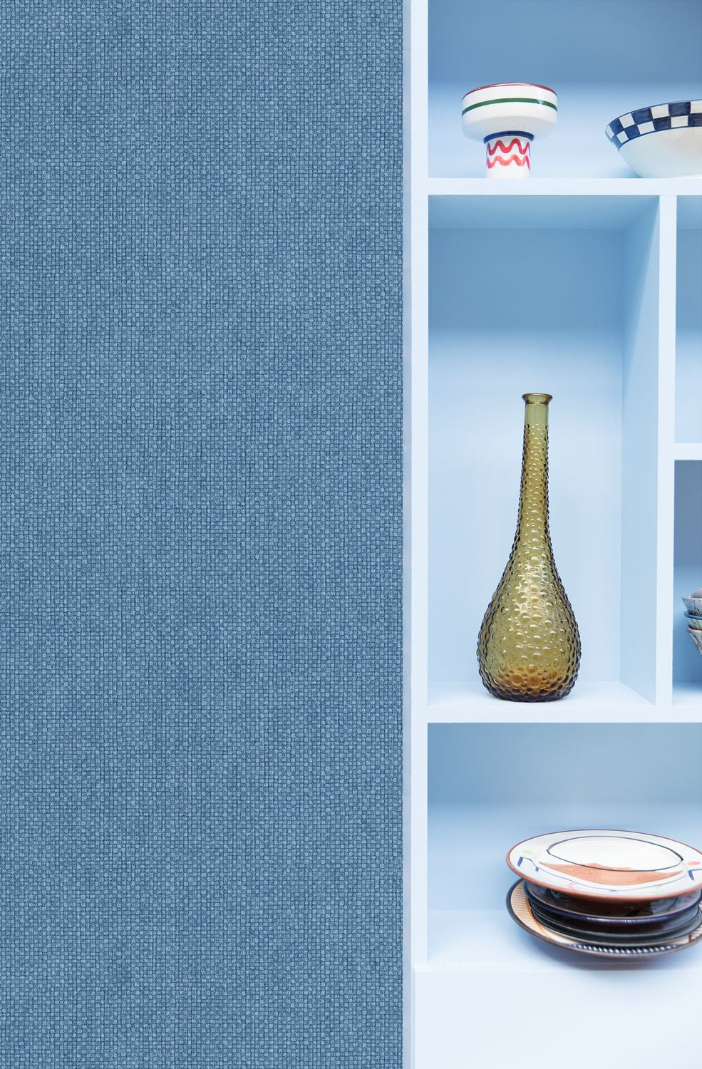 Uni Mat Wallpaper - Bleu Jean - Caselio - 104996366