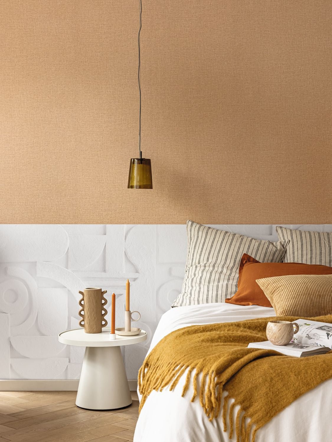 Uni Mat Wallpaper - Miel - Caselio - 104011389