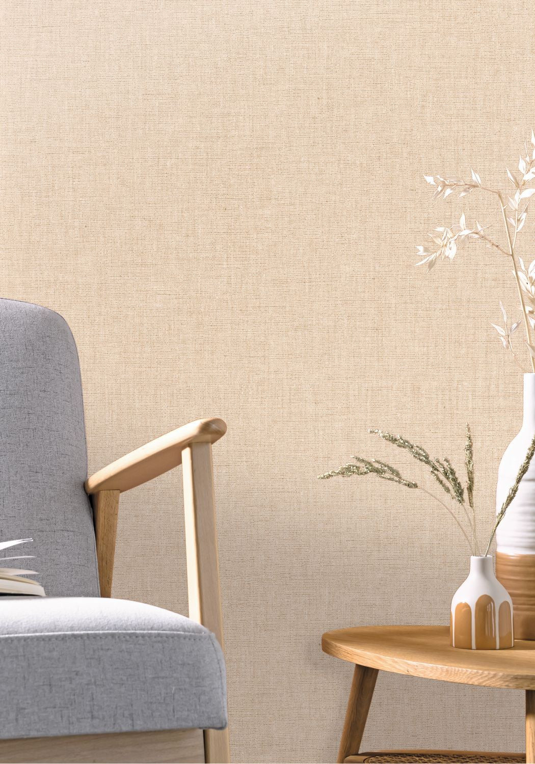 Uni Mat Wallpaper - Beige - Caselio - 103221390