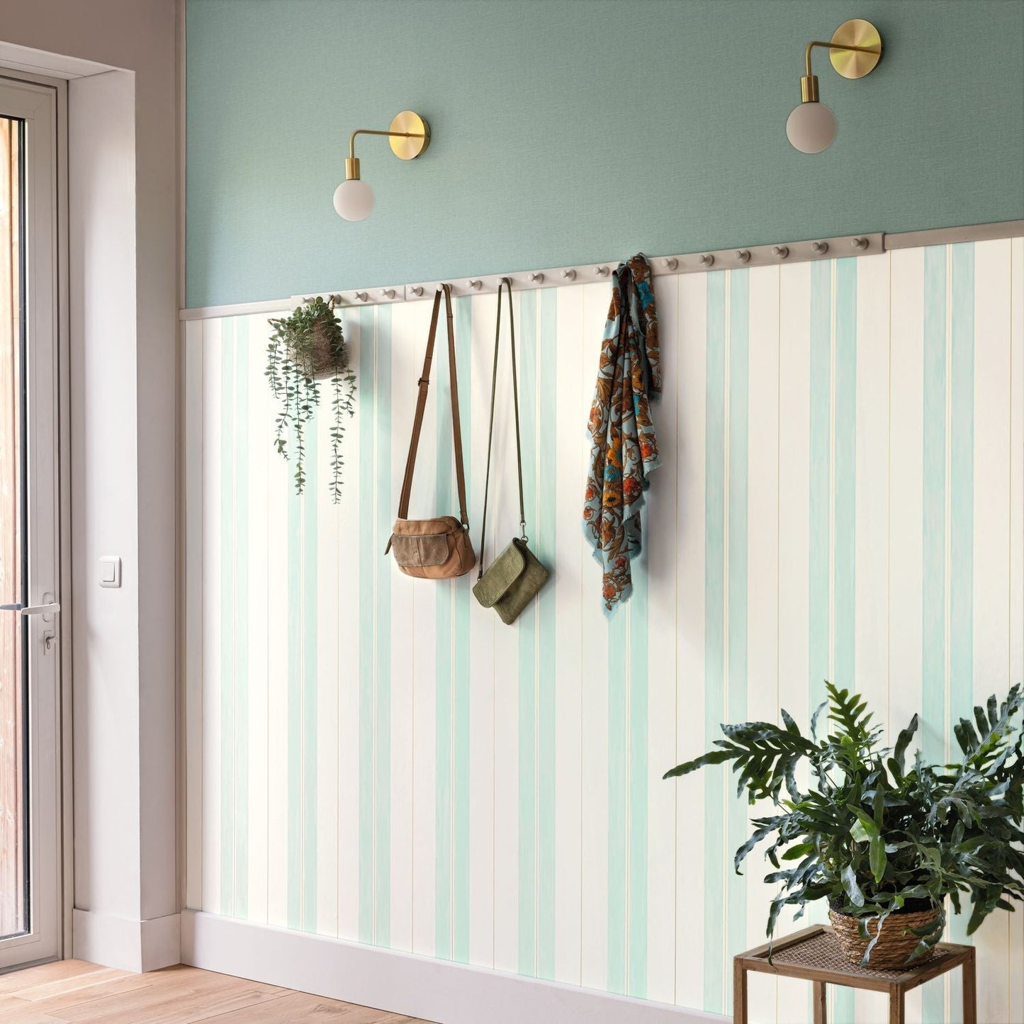 Uni Mat Wallpaper - Sauge - Caselio - 104017569