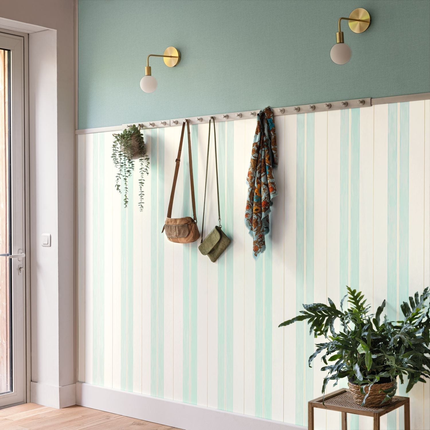 Uni Mat Wallpaper - Sauge - Caselio - 104017569