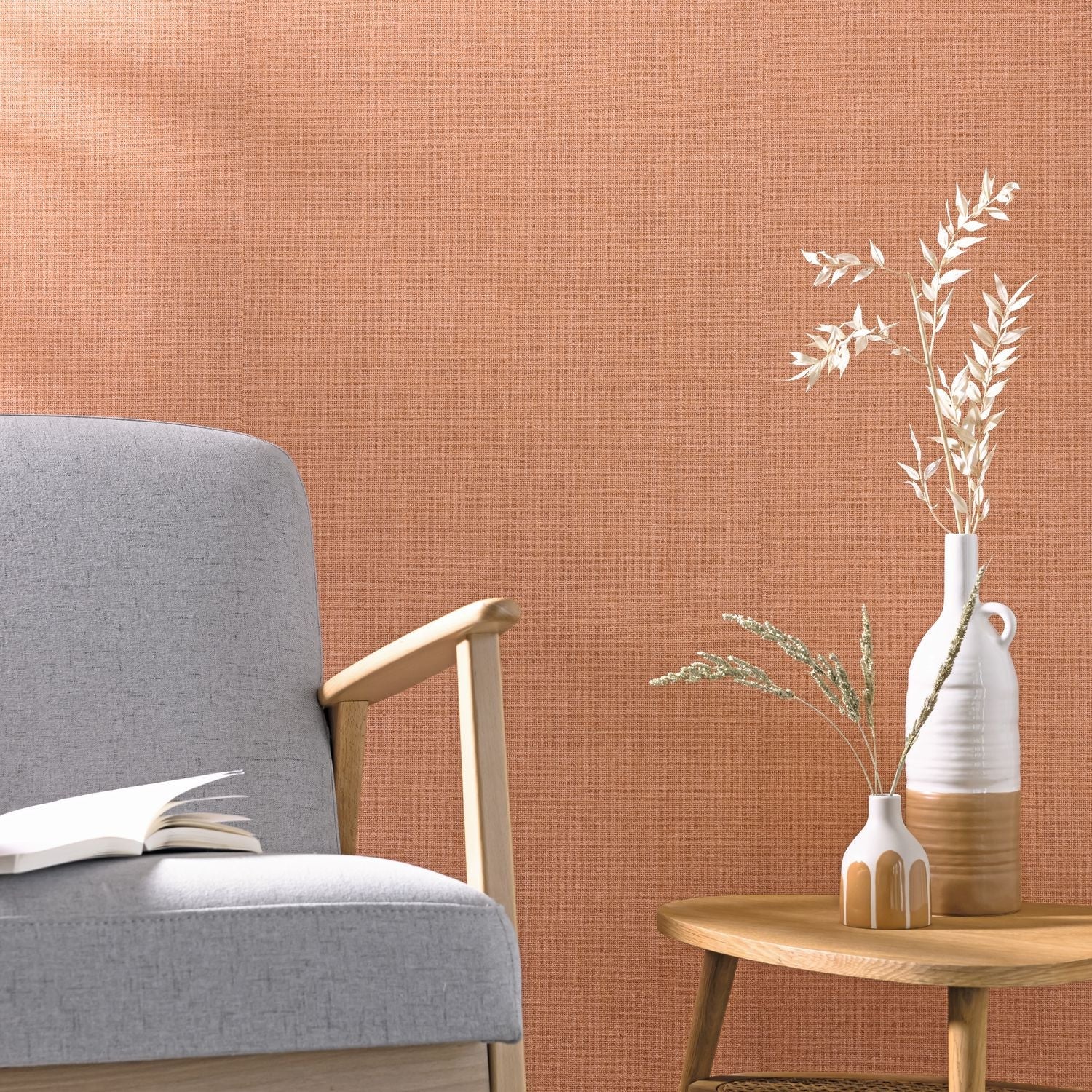Uni Mat Wallpaper - Terracotta - Caselio - 104014020