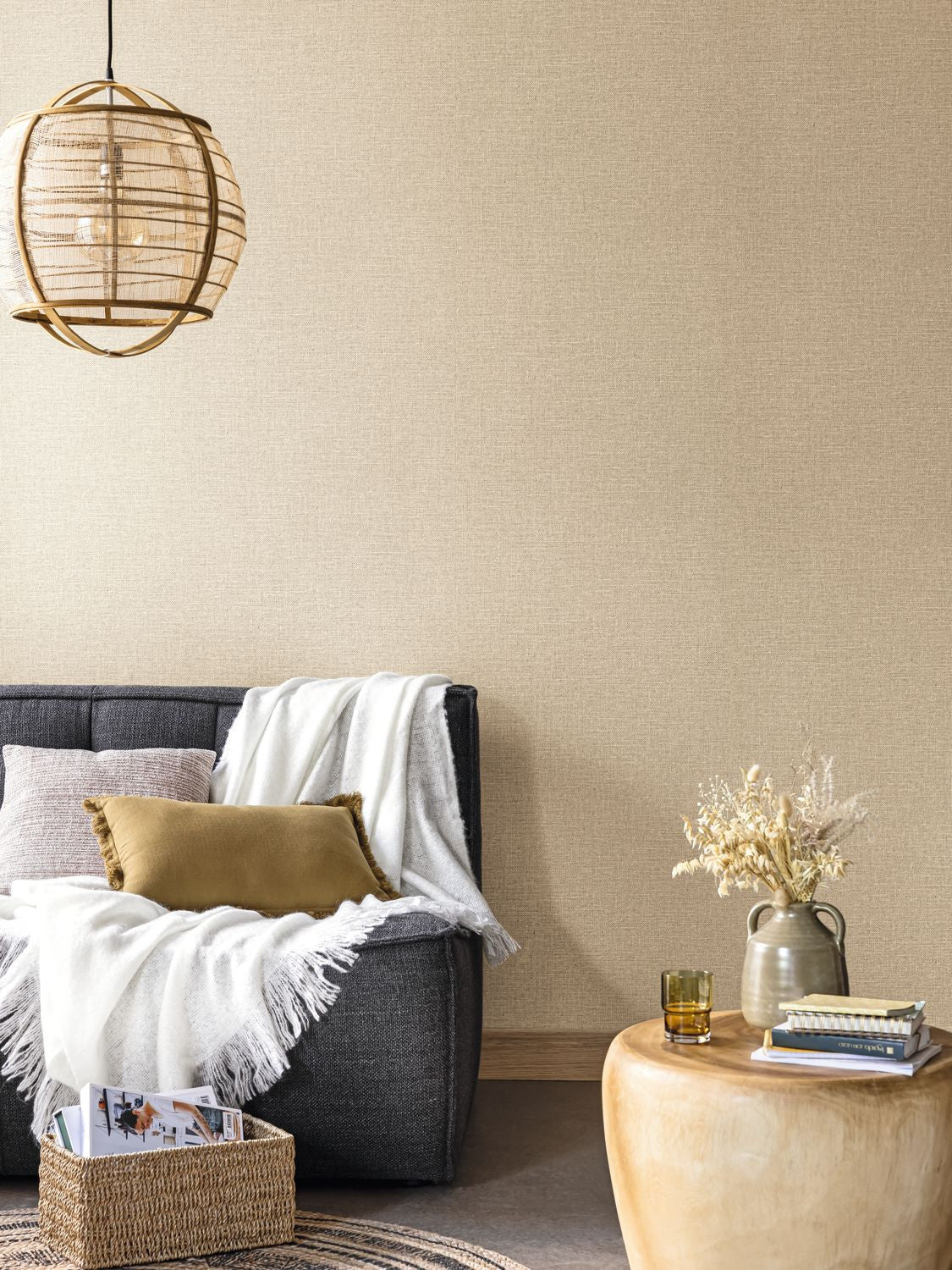 Uni Mat Wallpaper - Moka - Caselio - 104012220