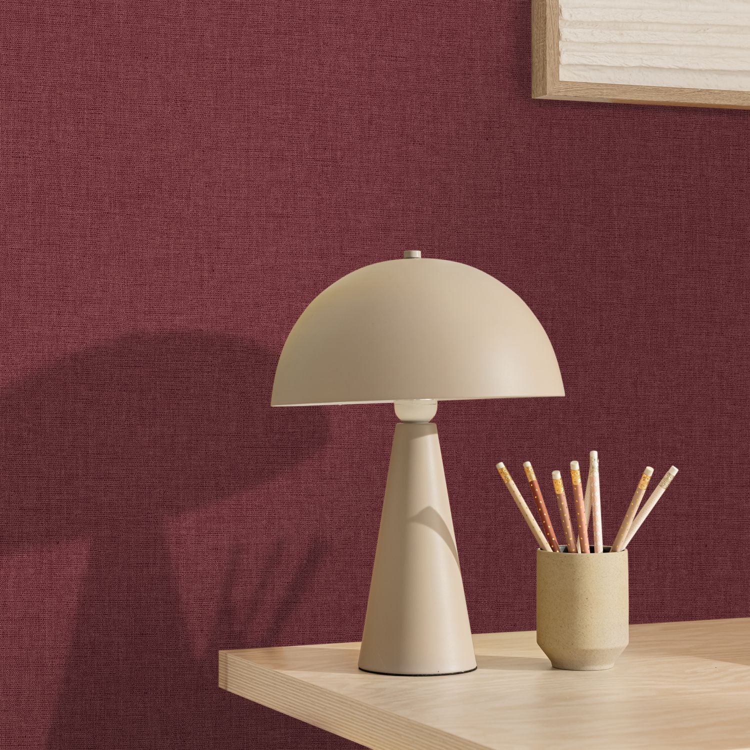 Uni Mat Wallpaper - Bordeaux - Caselio - 103225050