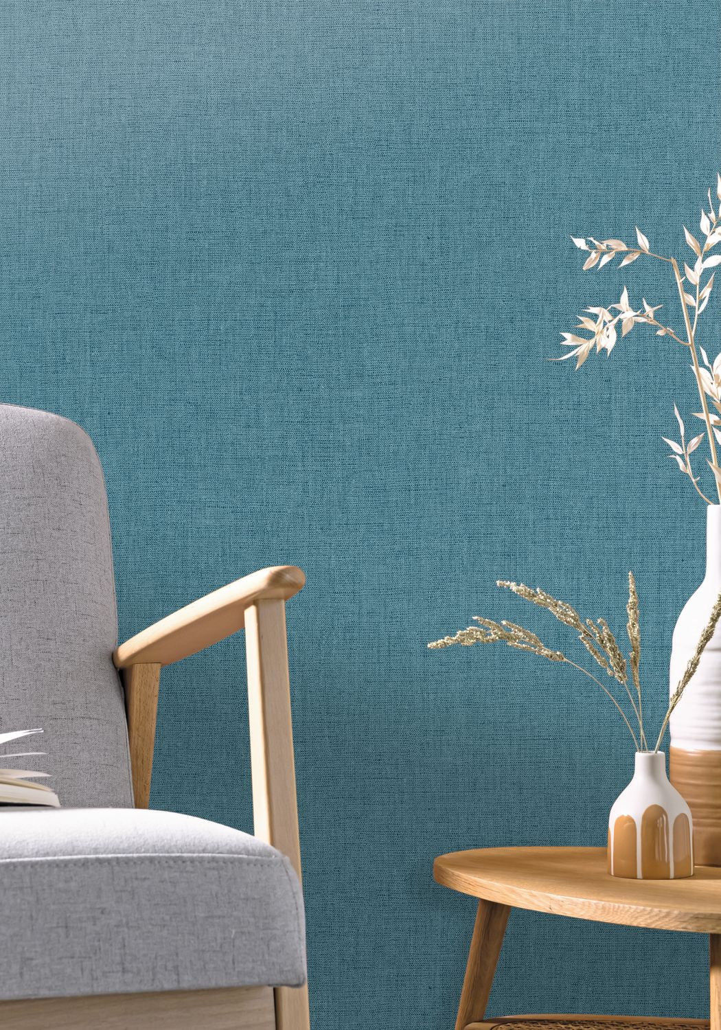 Uni Mat Wallpaper - Bleu Ocean - Caselio - 103226014
