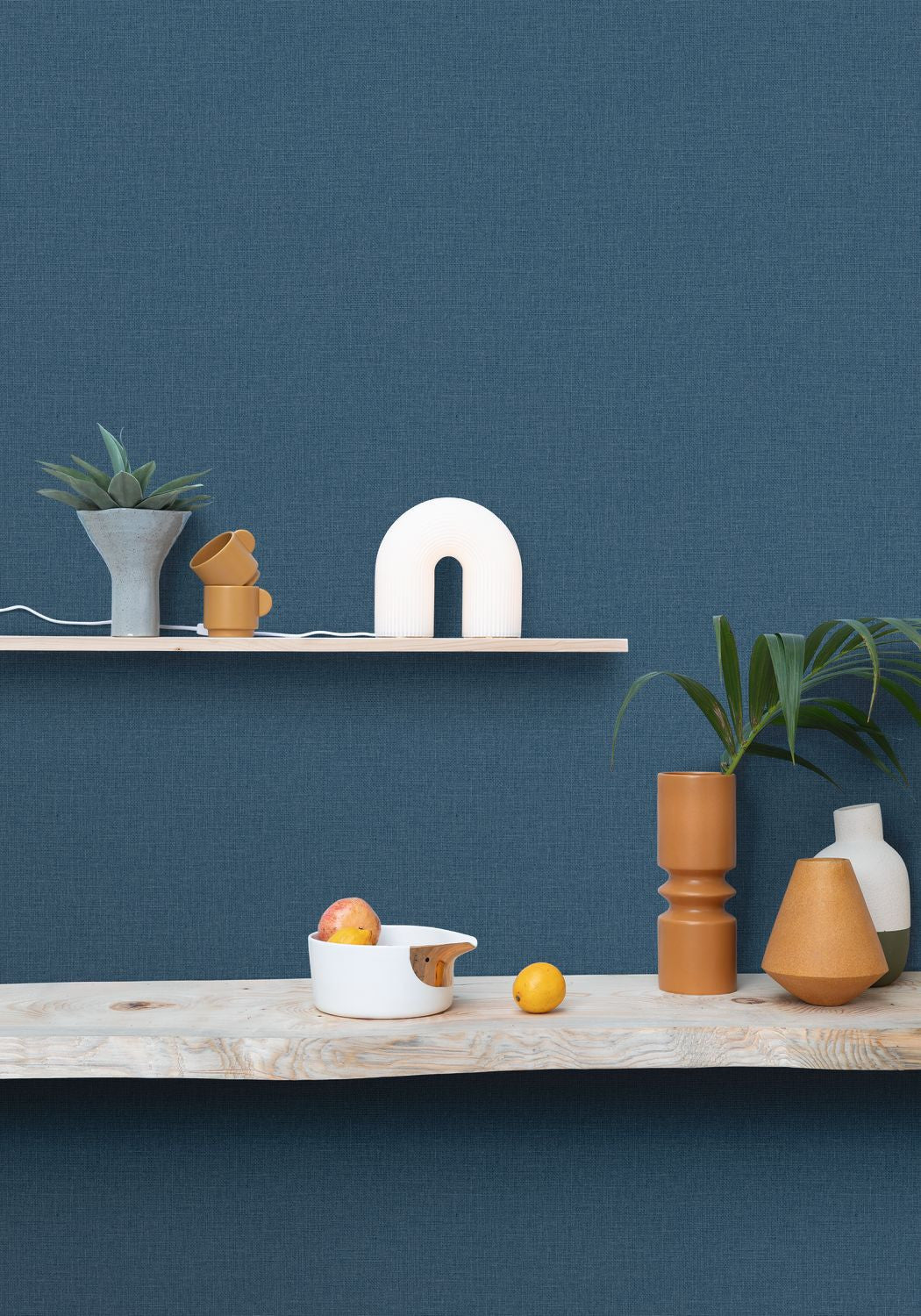 Uni Mat Wallpaper - Bleu Madura - Caselio - 104016773