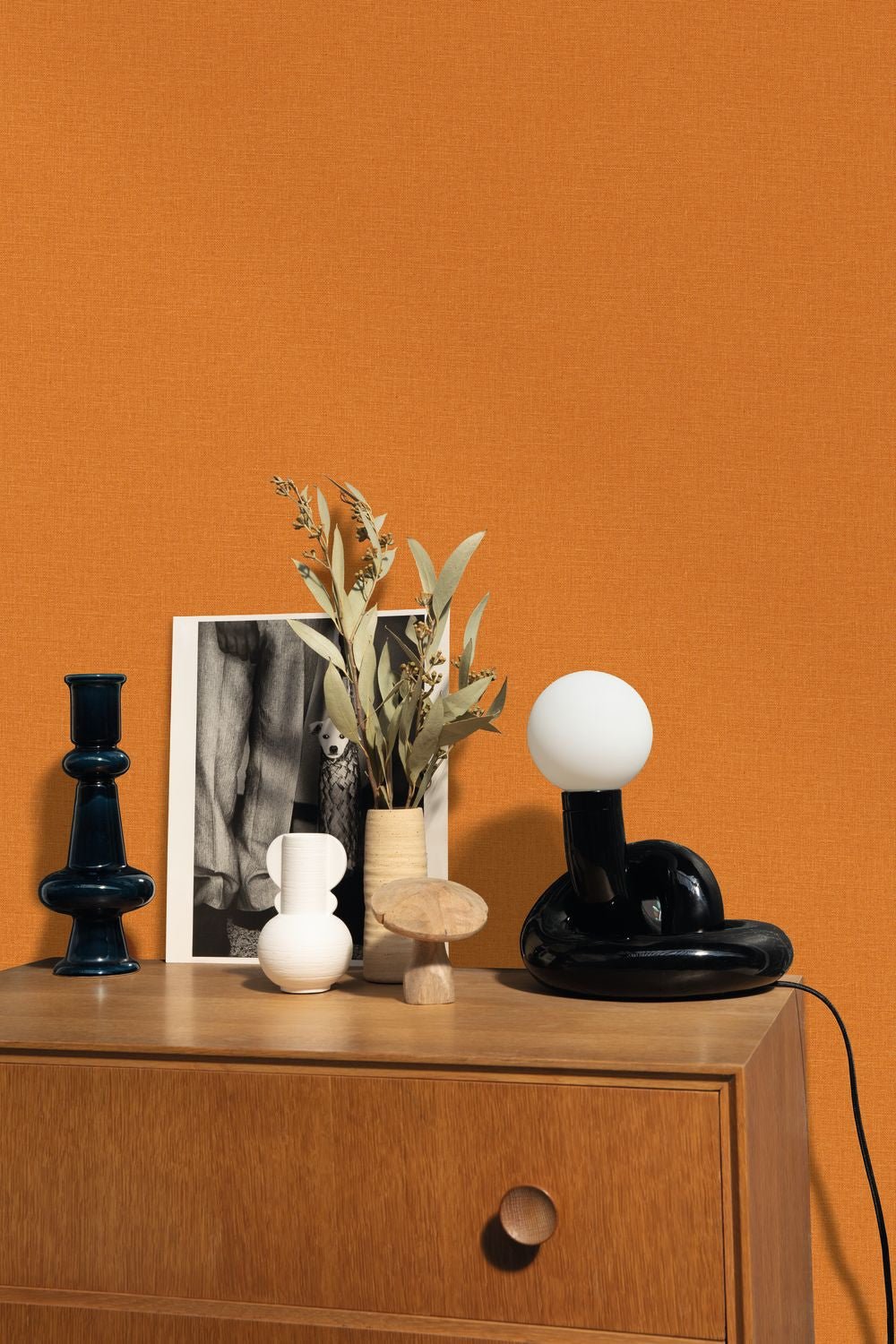 Uni Mat Wallpaper - Orange - Caselio - 104013139
