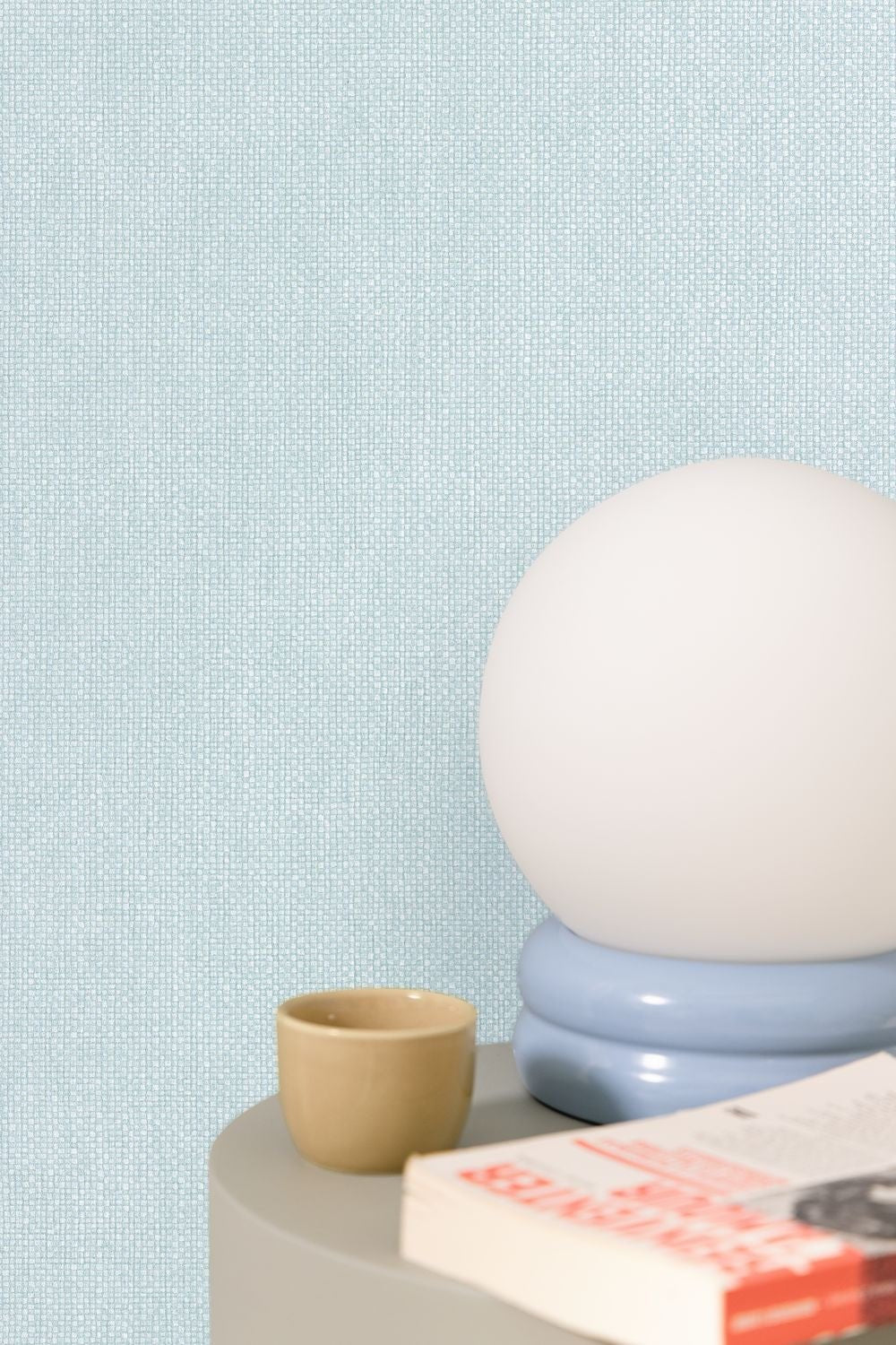 Uni Mat Wallpaper - Bleu Glacier - Caselio - 104996134