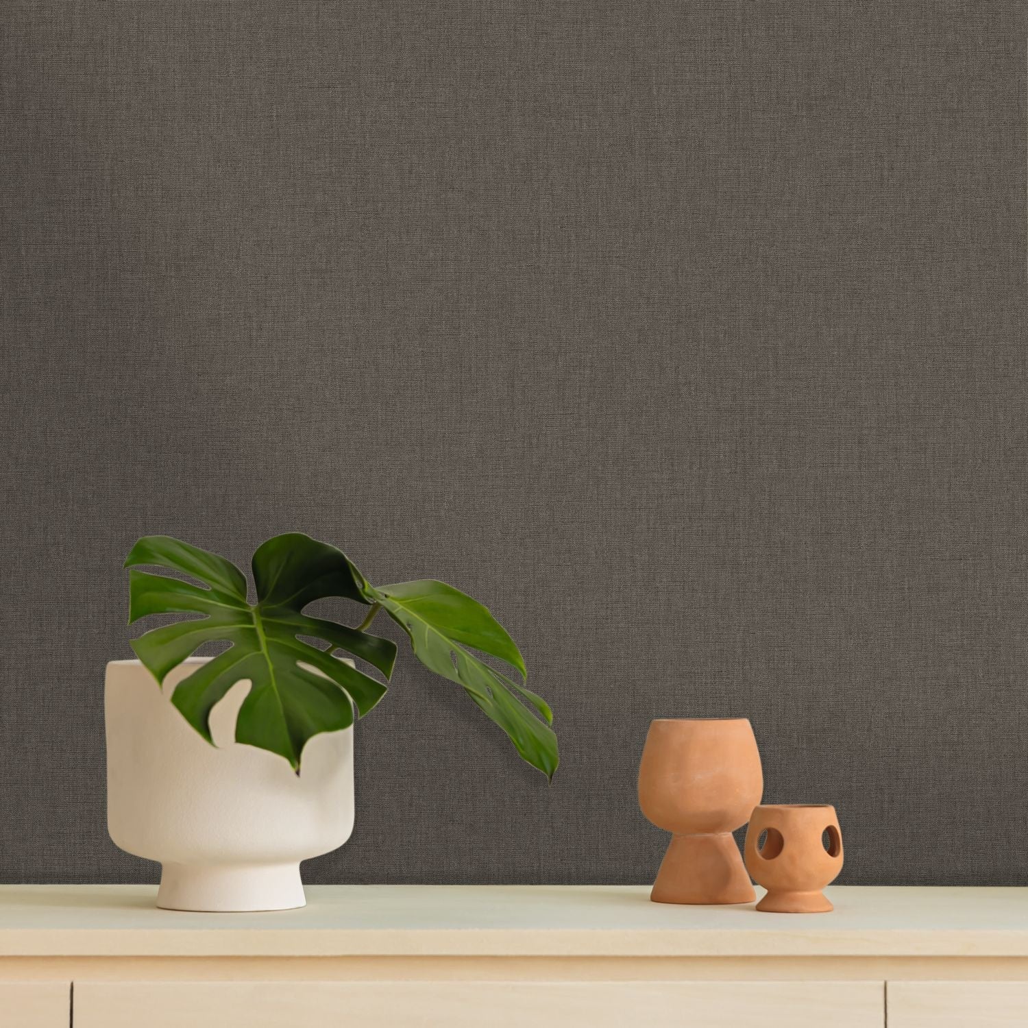Uni Mat Wallpaper - Taupe - Caselio - 103221920
