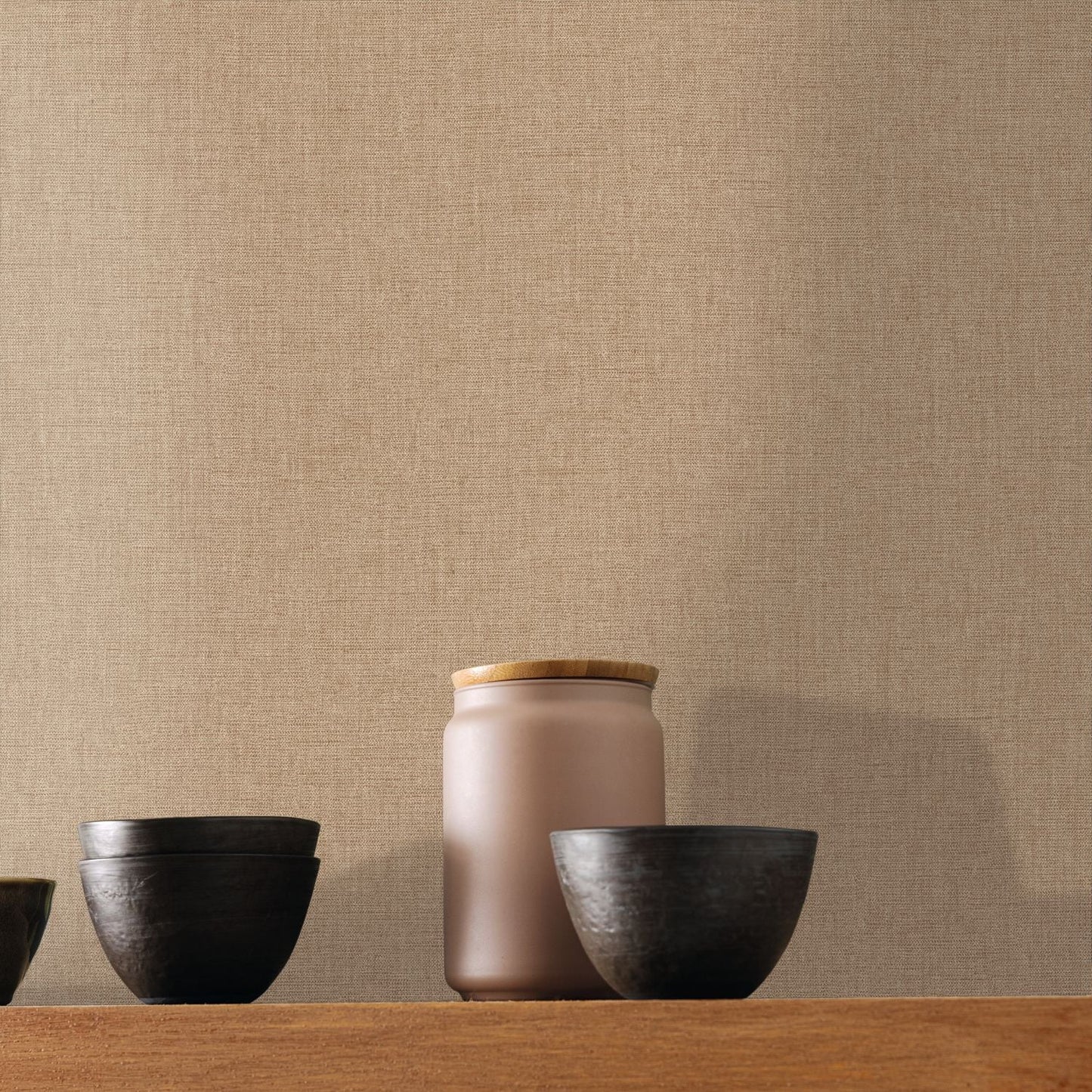 Uni Mat Wallpaper - Cappucino - Caselio - 103222560