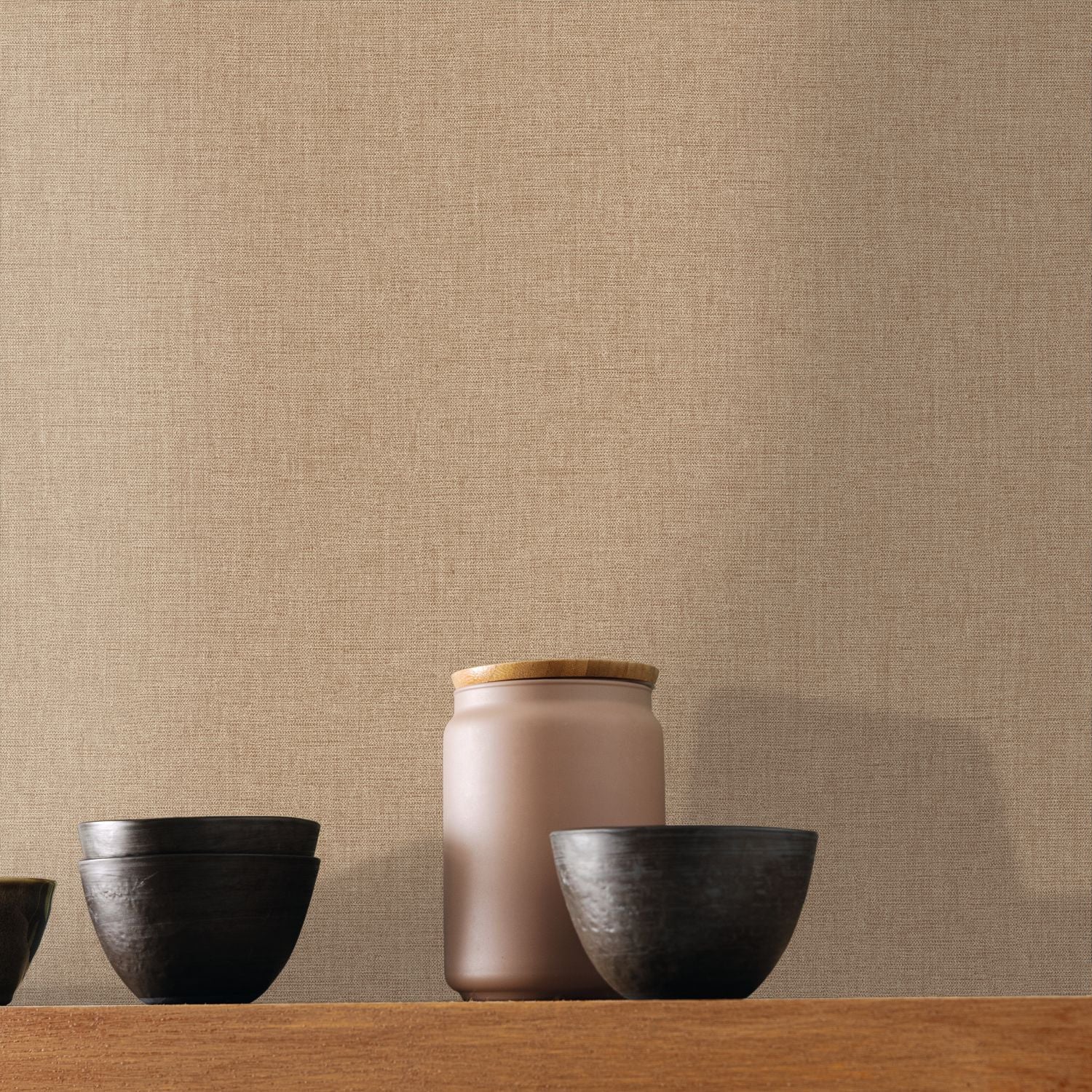 Uni Mat Wallpaper - Cappucino - Caselio - 103222560