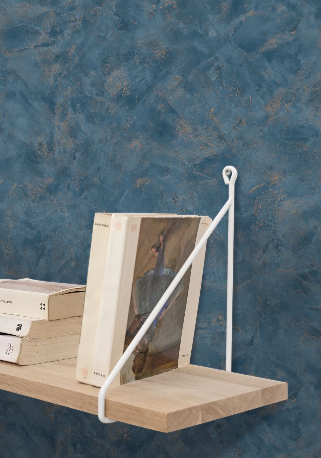 Uni Metallise / Nacre Wallpaper - Bleu Cuivre - Caselio - 103686689