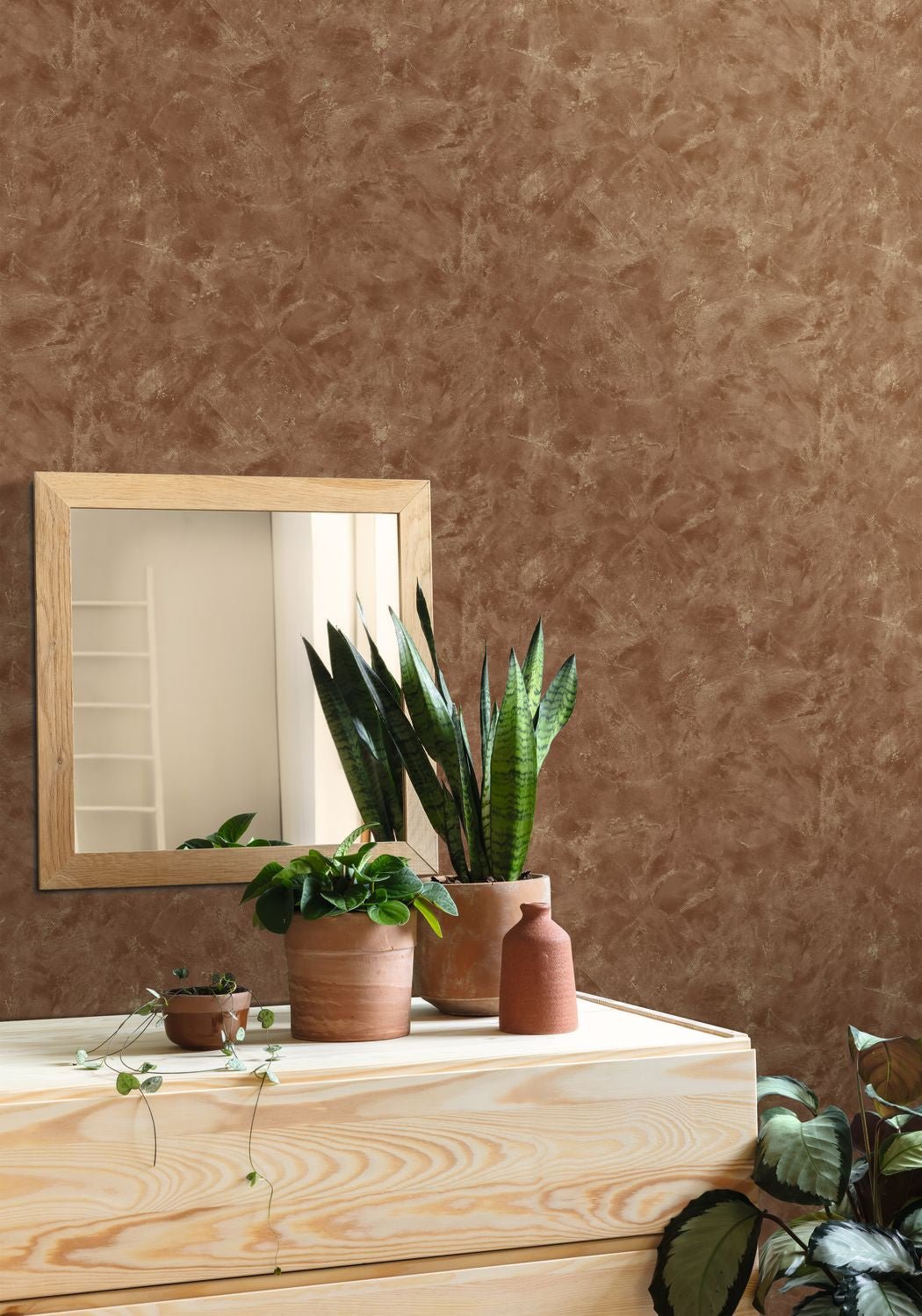 Uni Metallise / Nacre Wallpaper - Marron - Caselio - 103682533