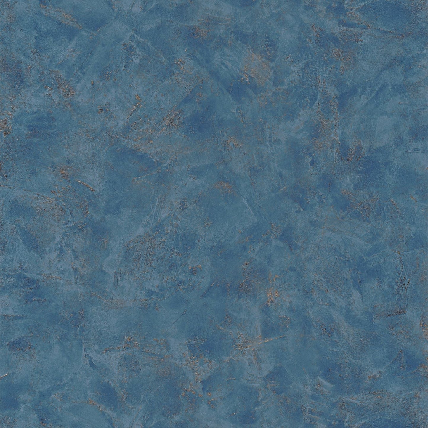 Uni Metallise / Nacre Wallpaper - Bleu Cuivre - Caselio - 103686689
