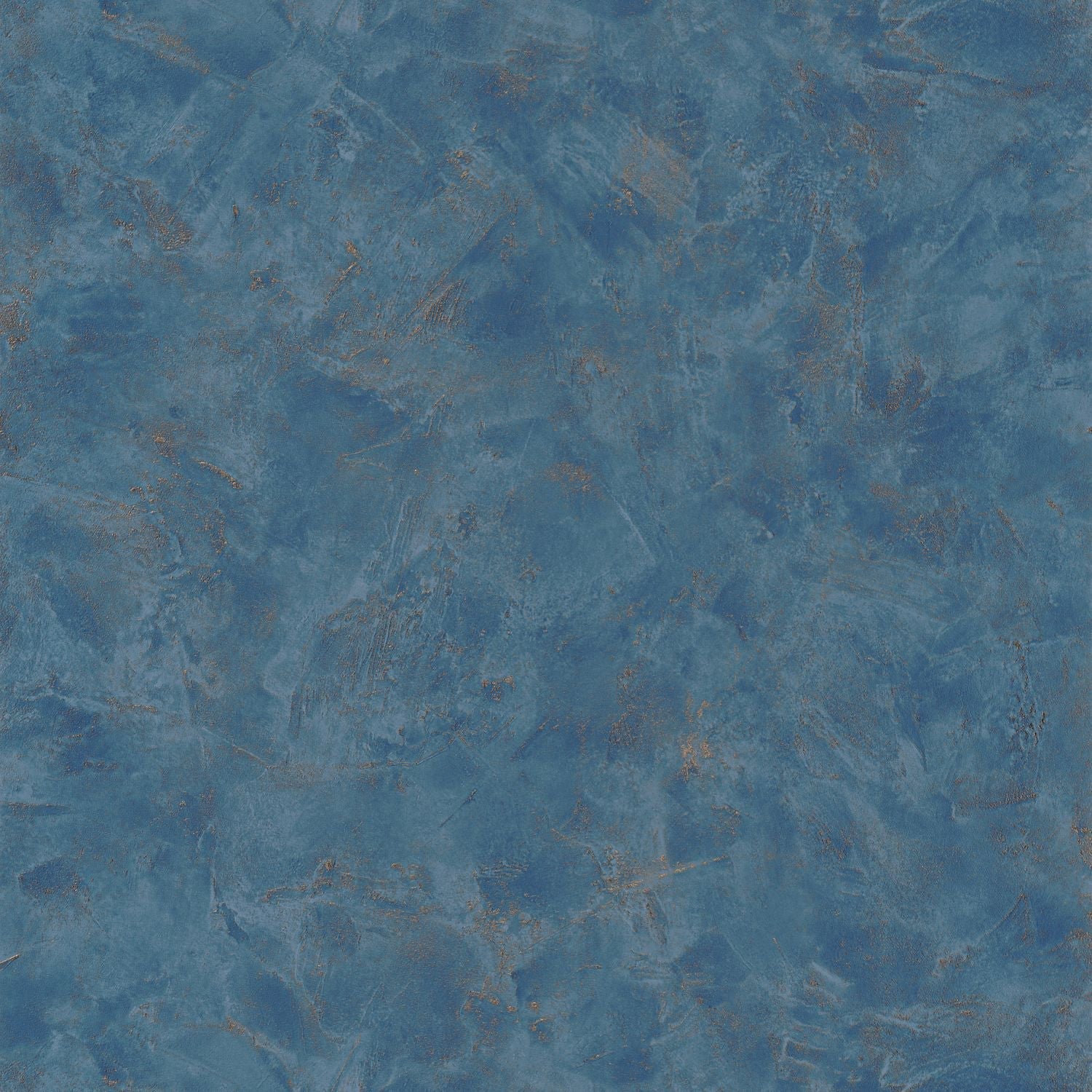 Uni Metallise / Nacre Wallpaper - Bleu Cuivre - Caselio - 103686689