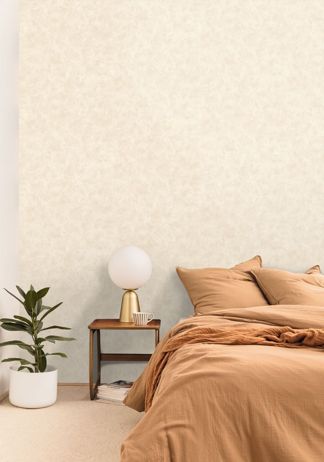 Uni Metallise / Nacre Wallpaper - Beige - Caselio - 103681238