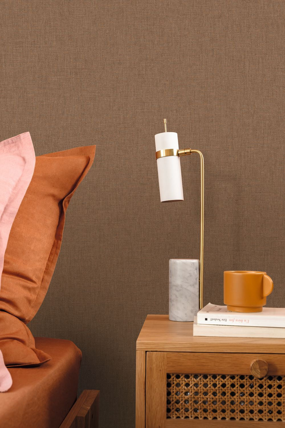 Uni Metallise/irise Wallpaper - Marron  - Caselio - 103232029