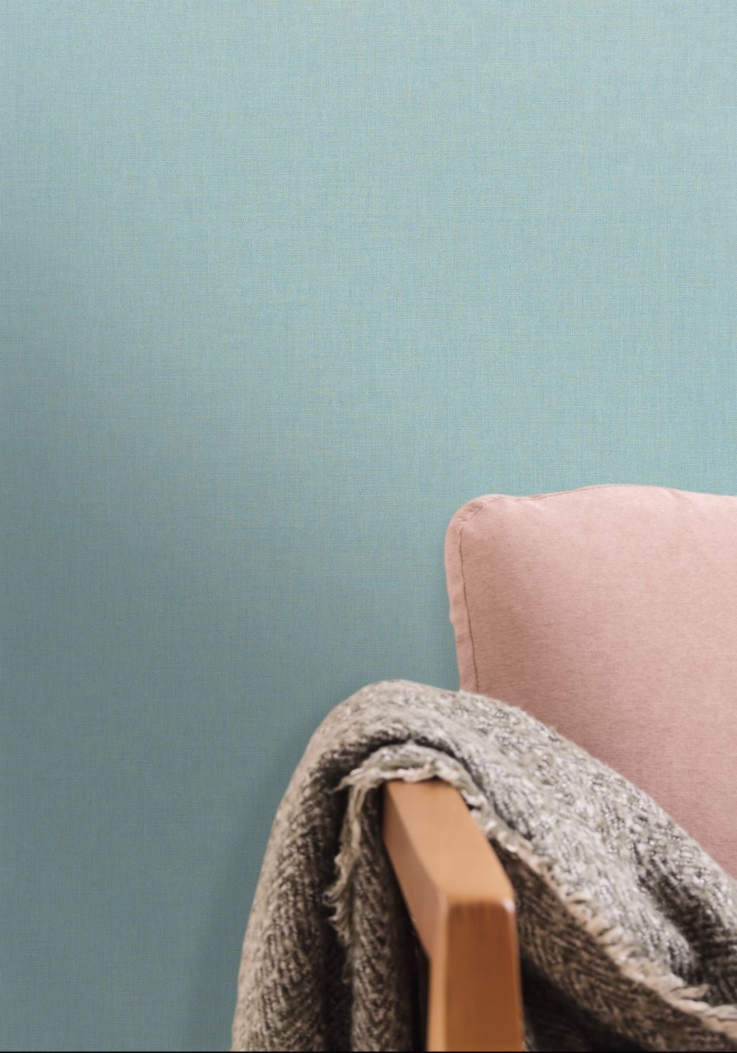 Uni Metallise/irise Wallpaper - Bleu Fumee - Caselio - 103236321