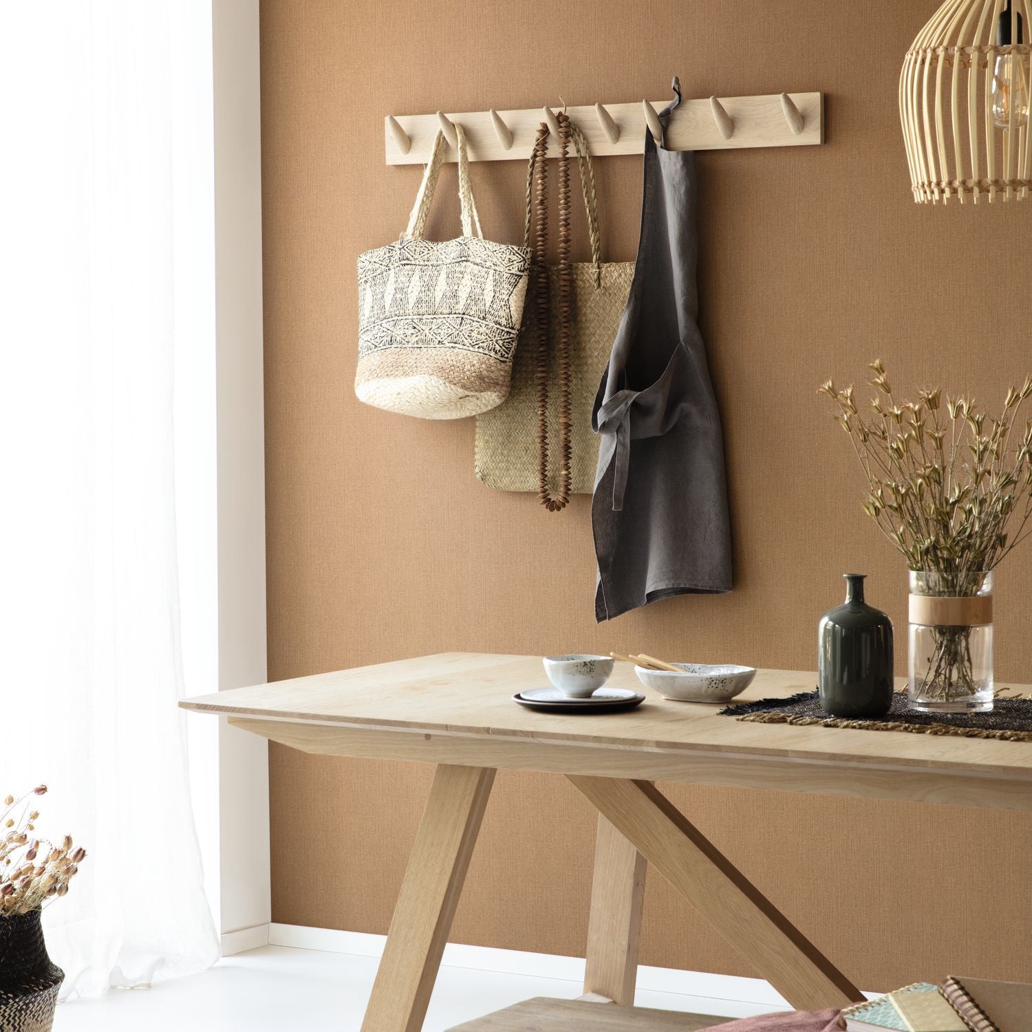 Uni Natte Wallpaper - Gazelle - Caselio - 101561591