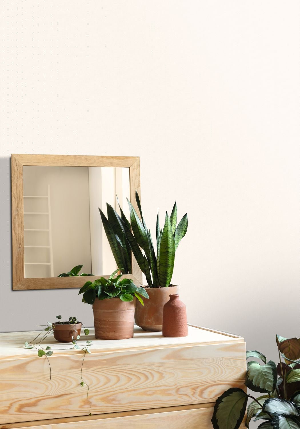 Uni Natte Wallpaper - Beige - Caselio - 101561210