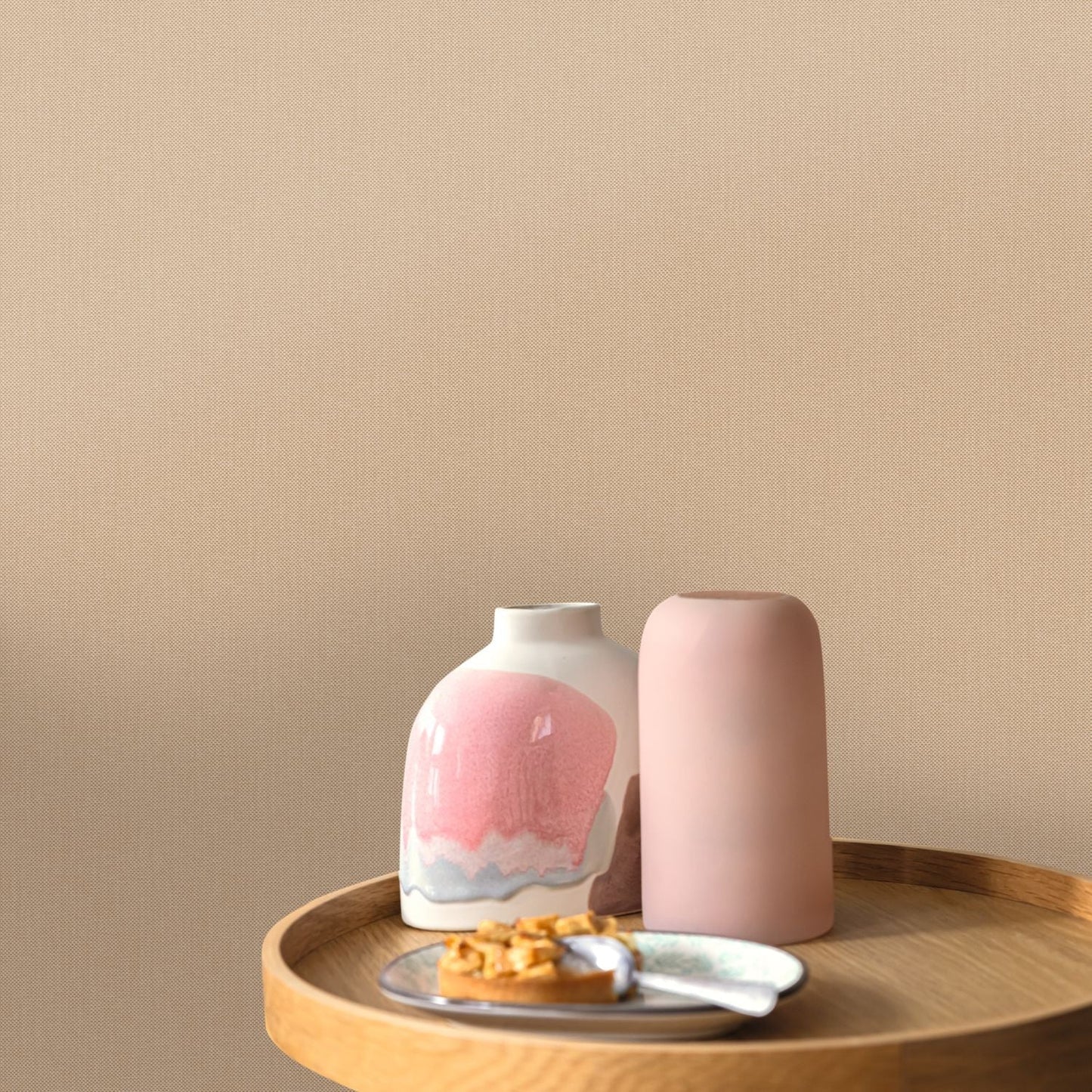 Uni Natte Wallpaper - Beige Gres - Caselio - 101561480