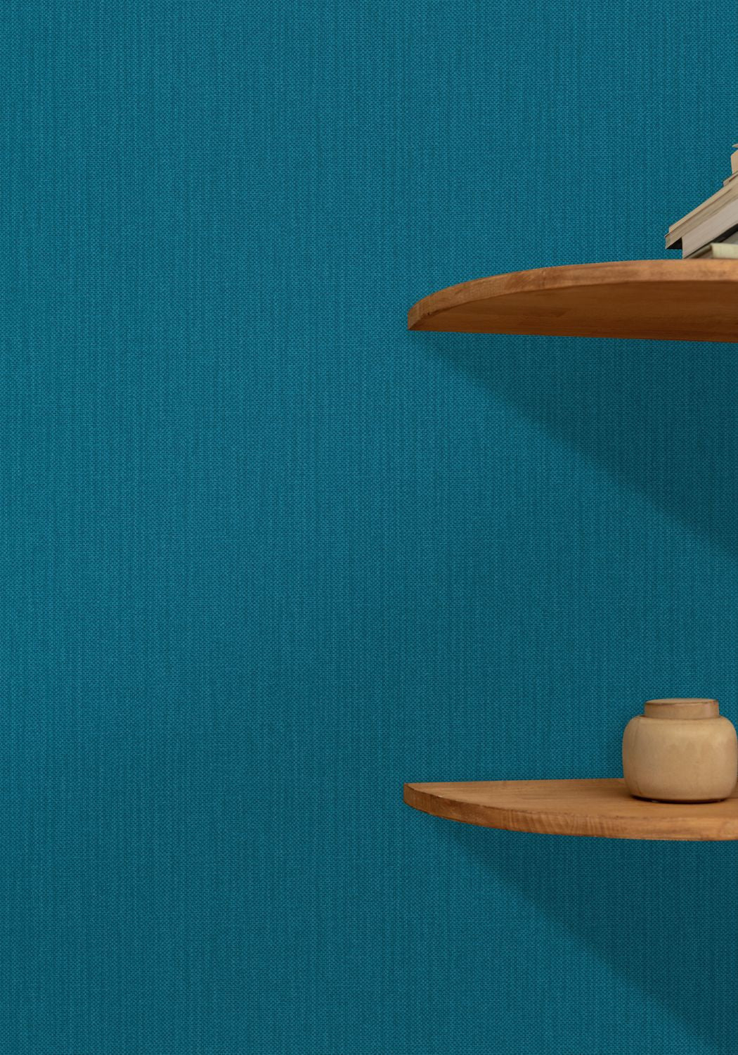 Uni Natte Wallpaper - Bleu Madura - Caselio - 101566680