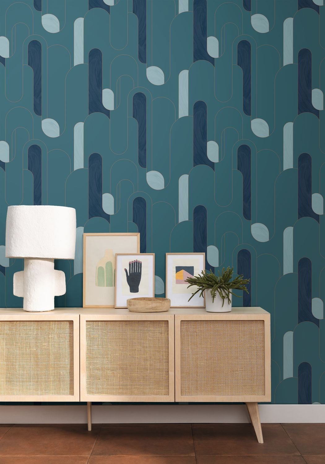Up And Around Wallpaper - Bleu Canard - Caselio - 102876028