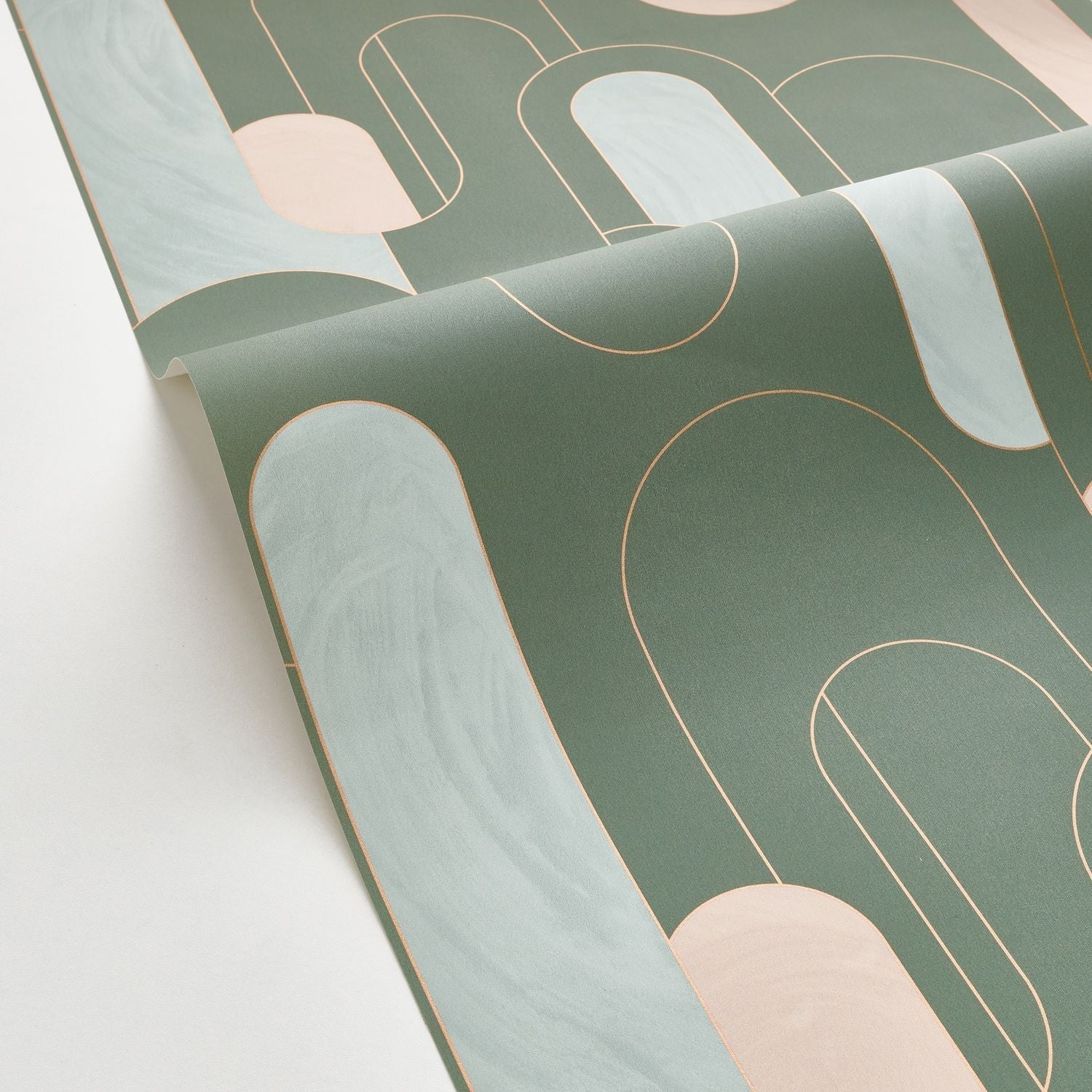 Up And Around Wallpaper - Kaki Bleu - Caselio - 102877020