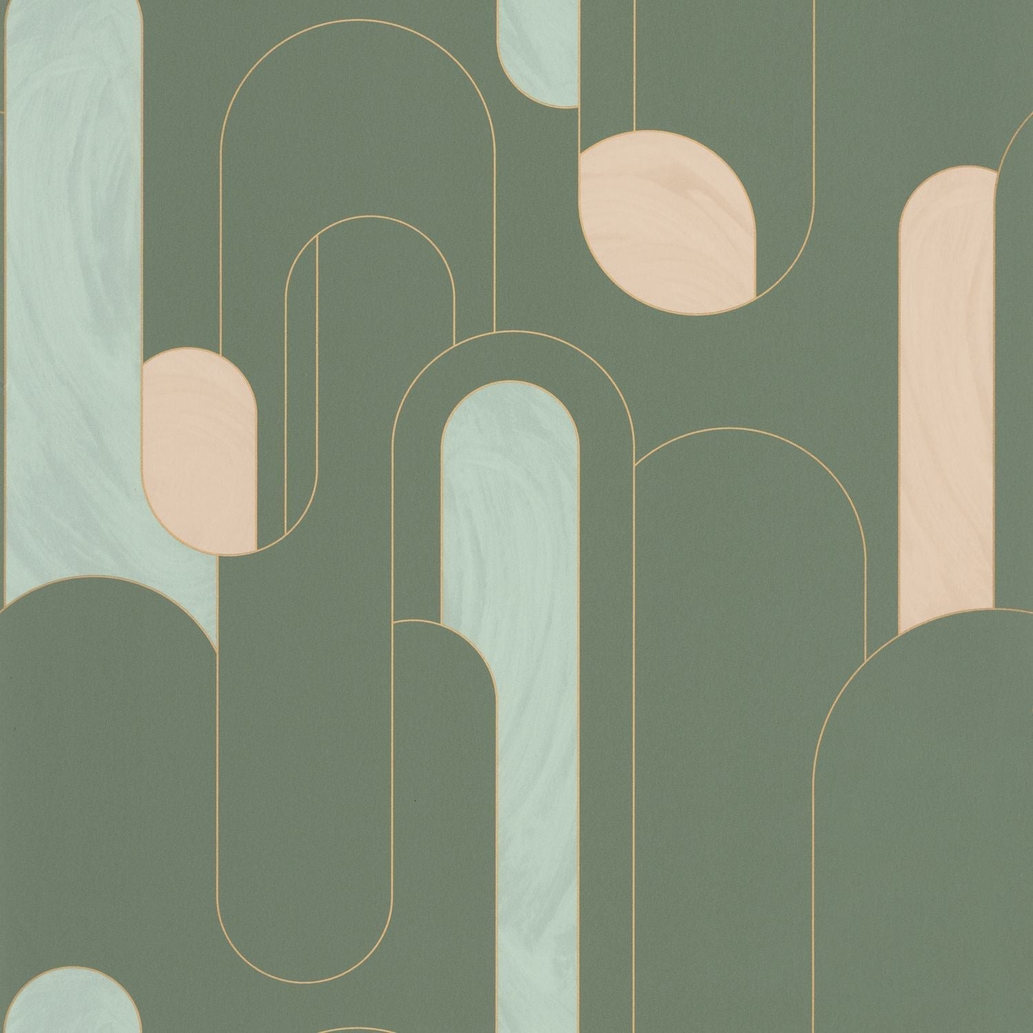 Up And Around Wallpaper - Kaki Bleu - Caselio - 102877020