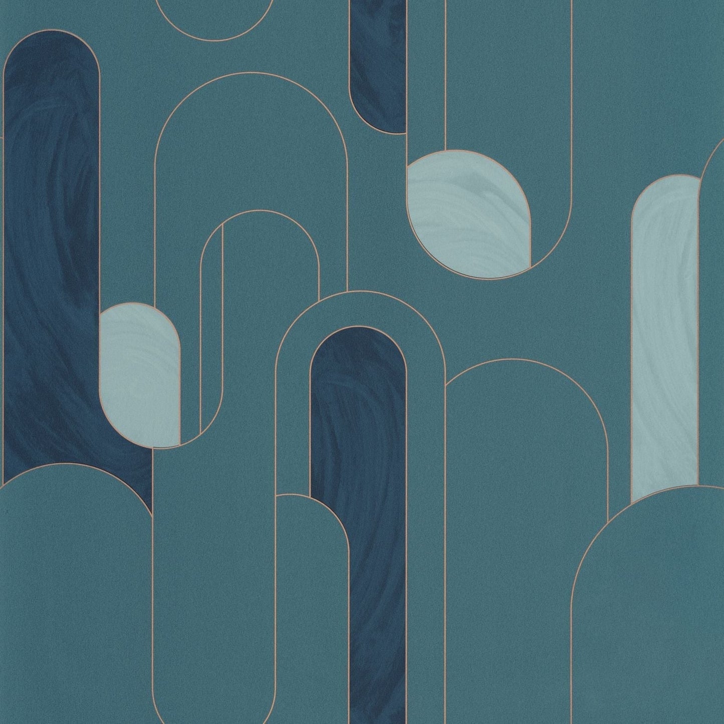 Up And Around Wallpaper - Bleu Canard - Caselio - 102876028