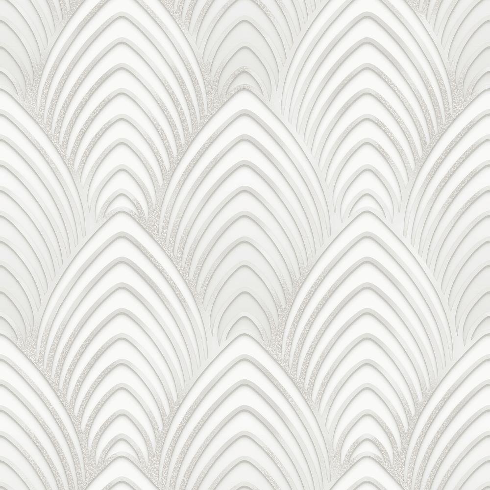 Utopia Arch Array Wallpaper - White - Galerie - G68016 - Premier Wallcovering