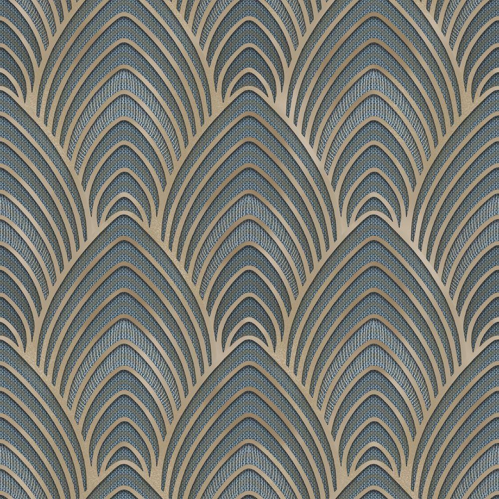 Utopia Arch Array Wallpaper - Beige / Blue - Galerie - G68018 - Premier Wallcovering