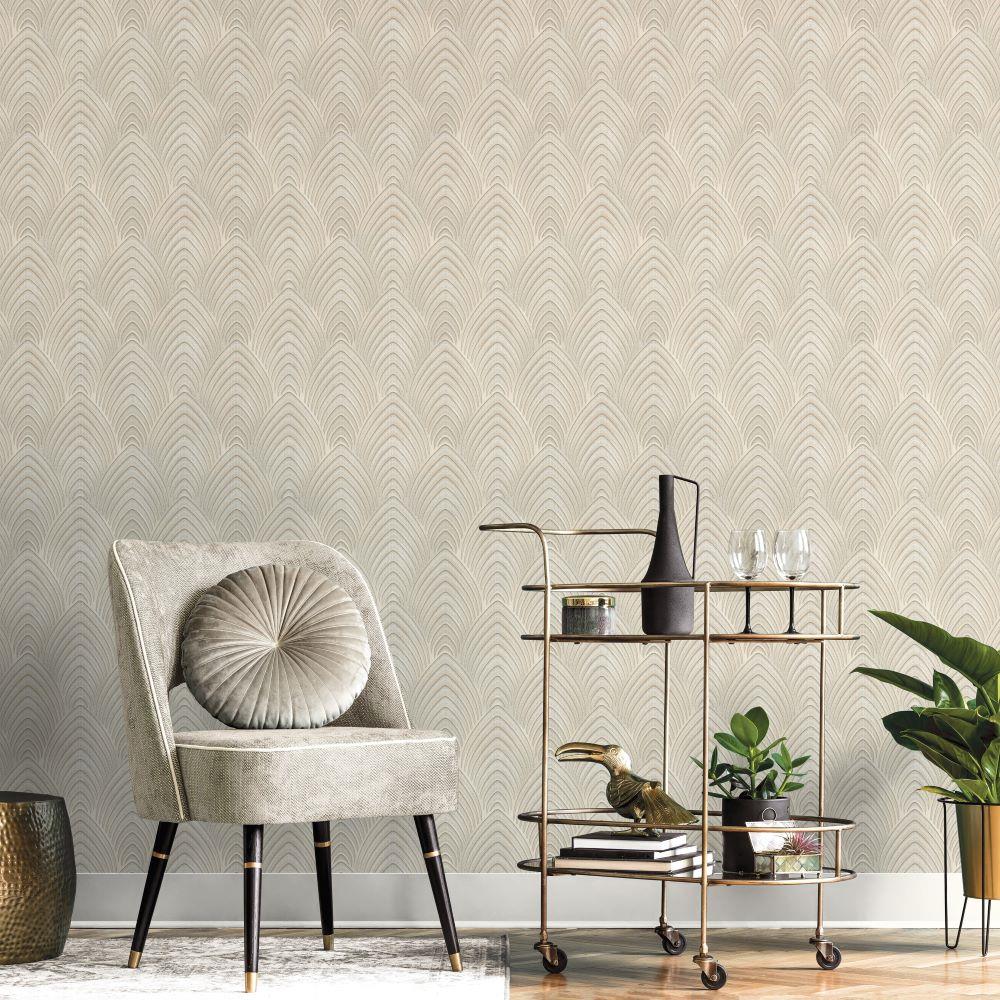 Utopia Arch Array Wallpaper - Cream - Galerie - G68021 - Premier Wallcovering