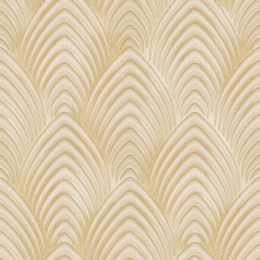 Utopia Arch Array Wallpaper - Sheen Bronze Brown - Galerie - G68019 - Premier Wallcovering