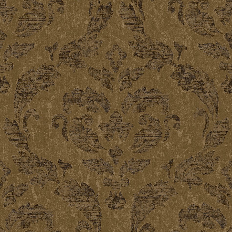 Utopia Damask Wallpaper - Bronze Brown - Galerie - G67778 - Premier Wallcovering