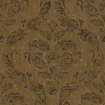 Utopia Damask Wallpaper - Bronze Brown - Galerie - G67778 - Premier Wallcovering